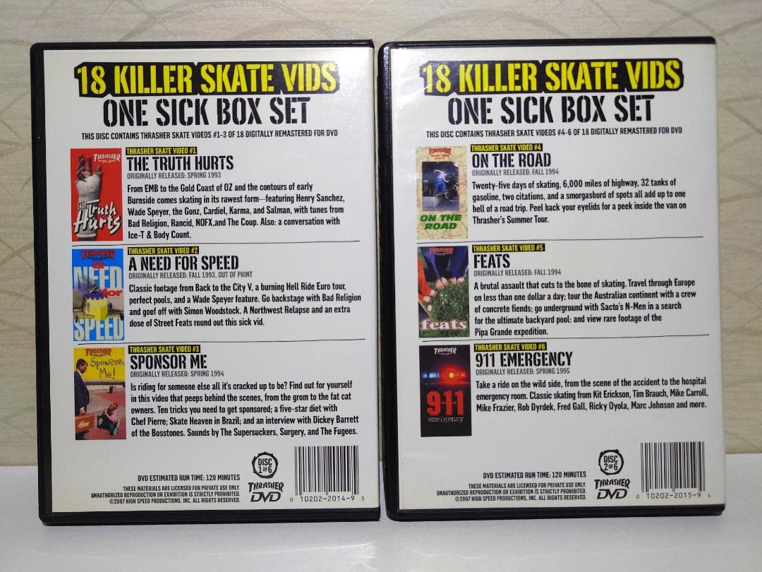 スポーツ・フィットネス DVD-BOX Thrasher Skate Video Collection