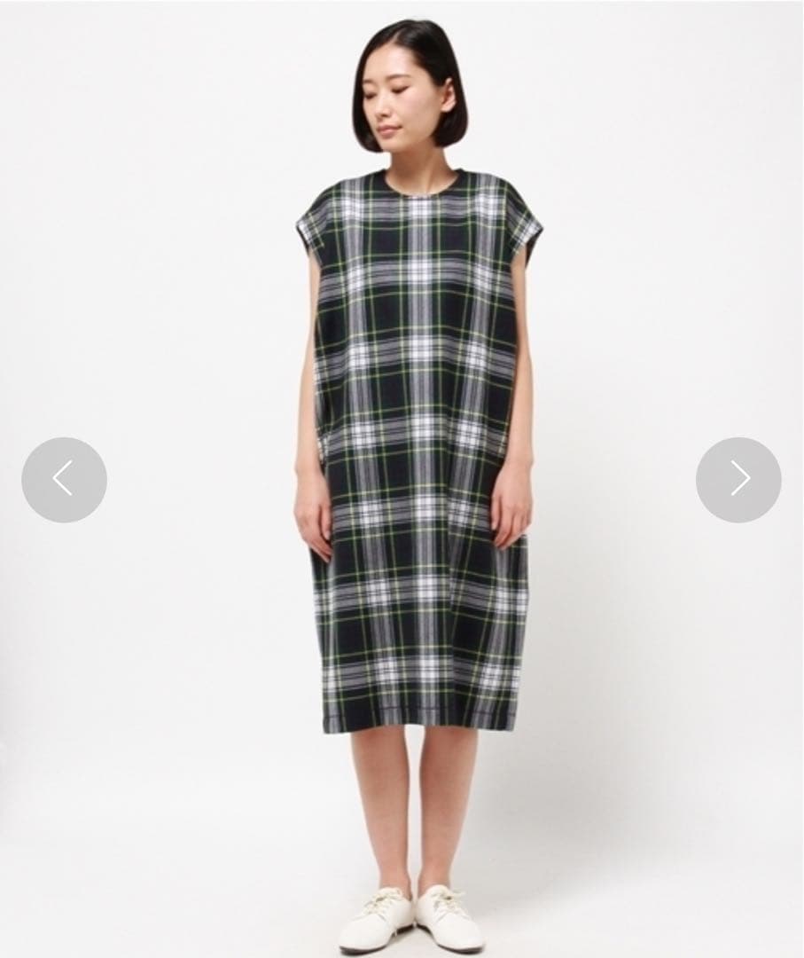 homspun タータンチェック柄ノースリーブワンピース