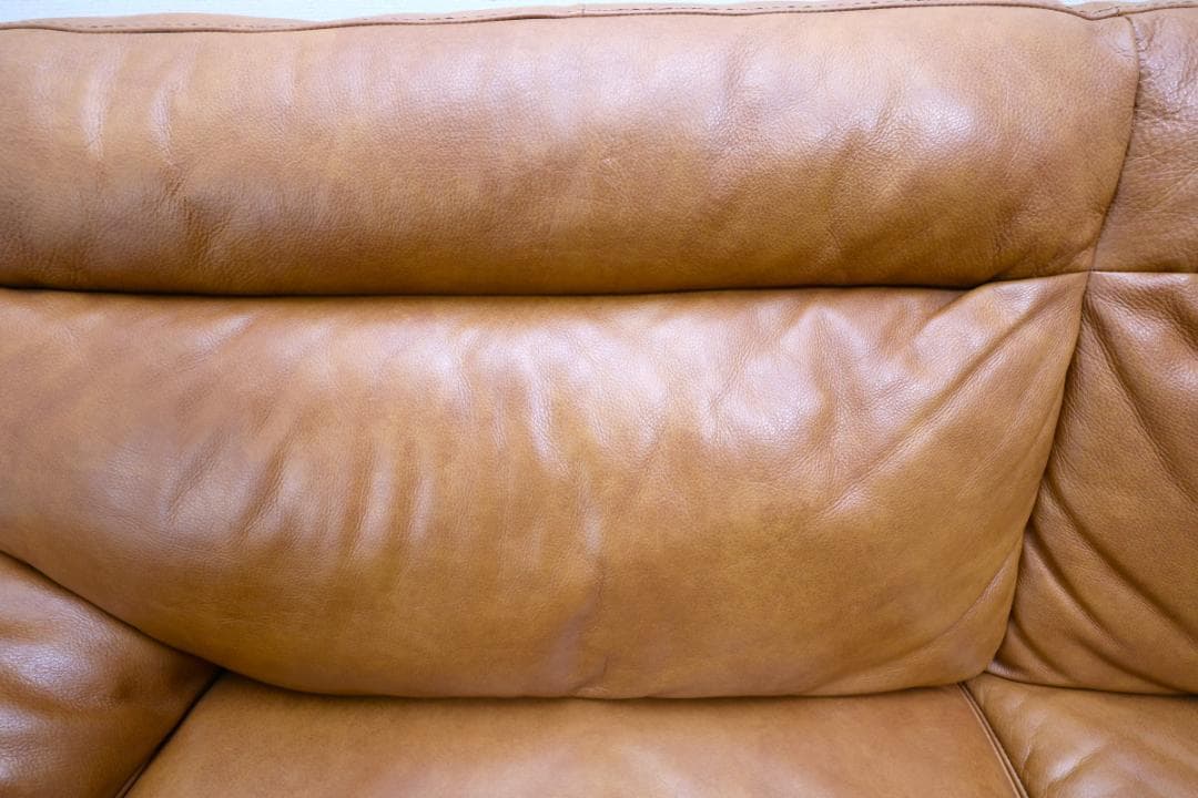 ニトリ　NITORI　2人～3人掛けハイバック・ソファ　本革　中古美品