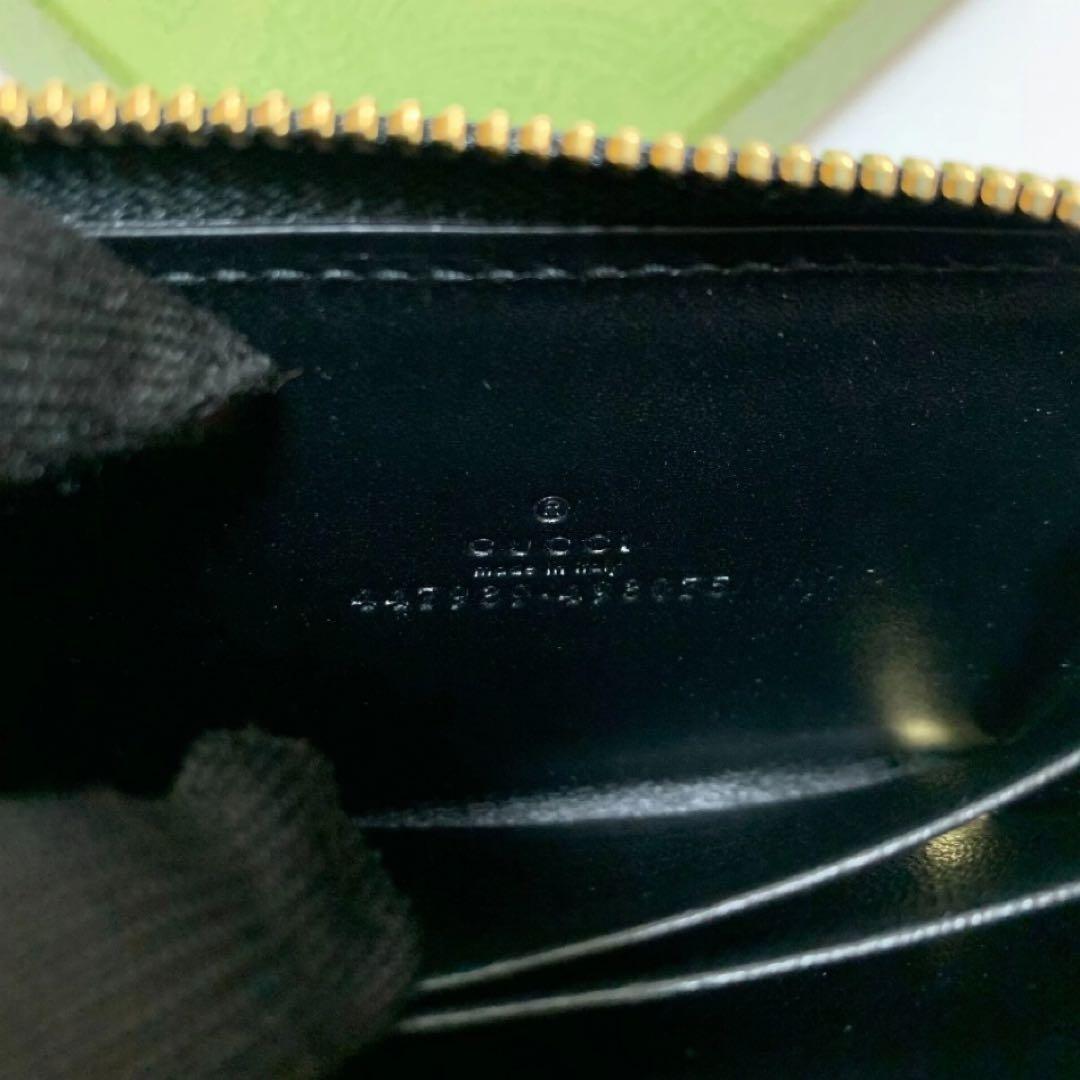 ✨未使用品✨グッチ ケース カードケース シマ レザー 黒 財布