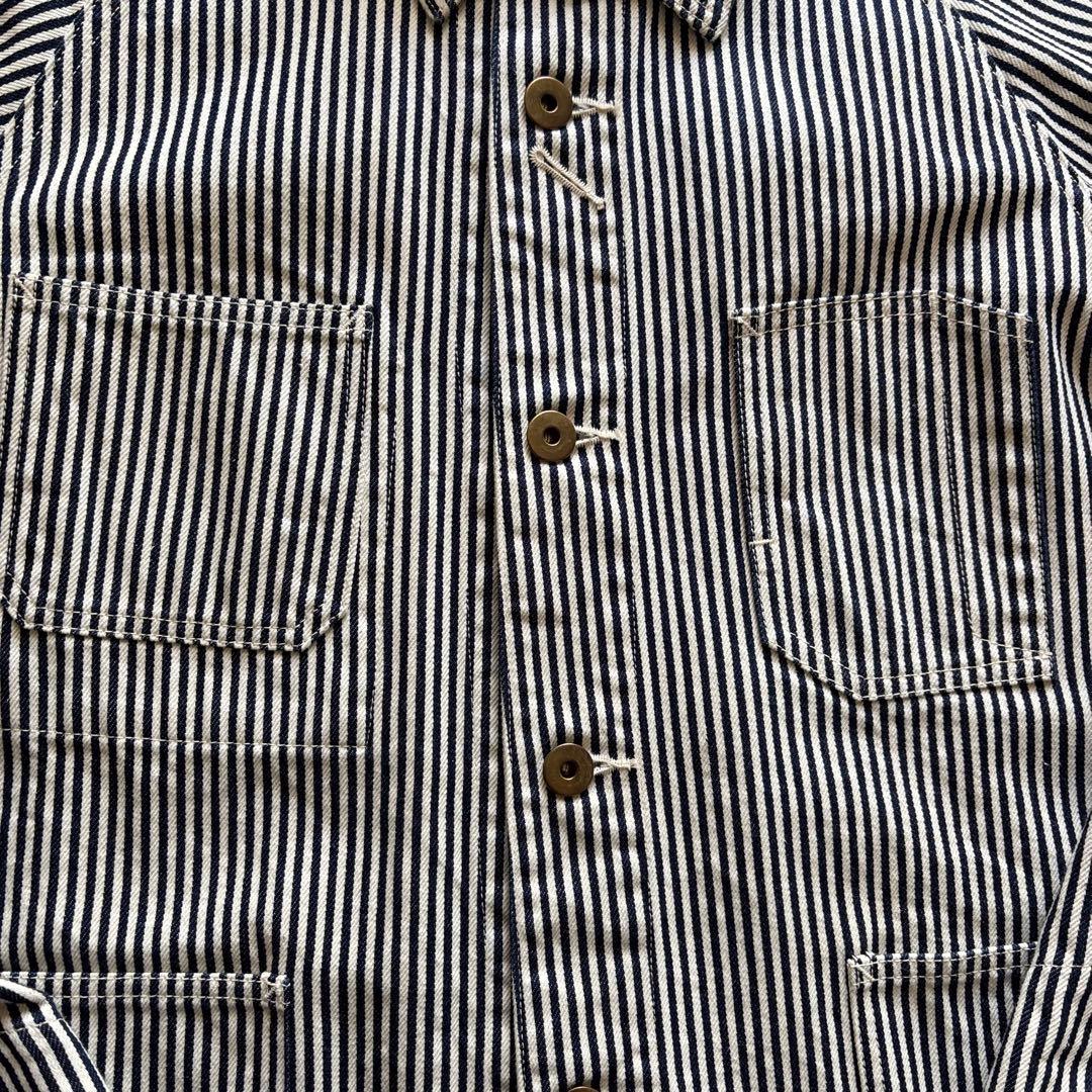 美品 FOB FACTORY F2410 ヒッコリー カバーオール L