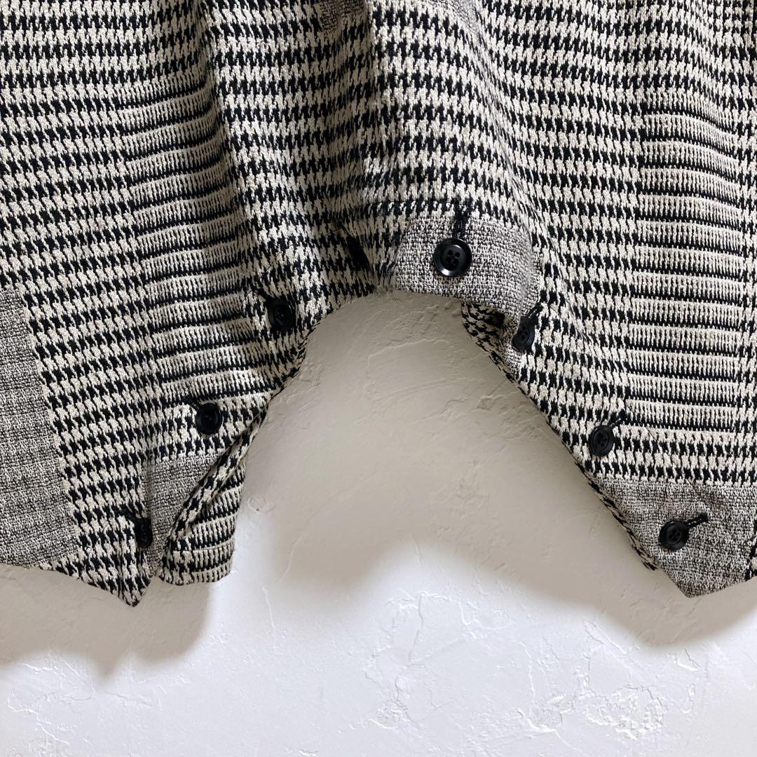 Y's　ワイズ　ヨウジヤマモト　サルエルパンツ　千鳥柄　ボタン　ワイド　M