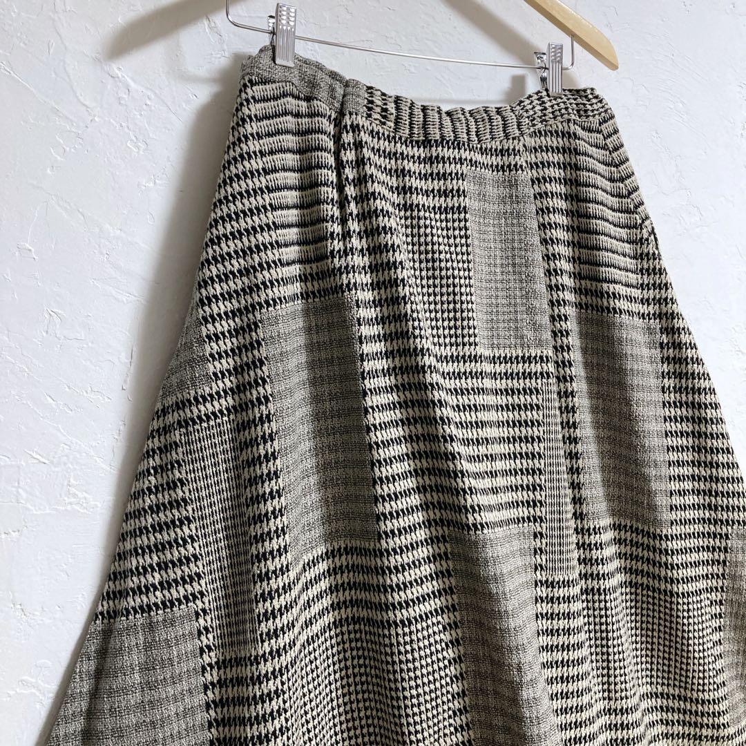 Y's　ワイズ　ヨウジヤマモト　サルエルパンツ　千鳥柄　ボタン　ワイド　M