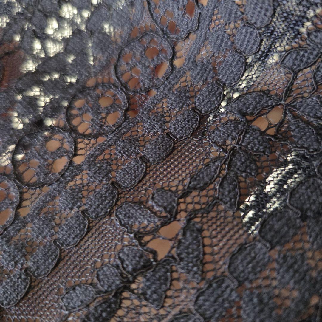 23区☆ワンピース ネイビー レース袖 パーティードレス セレモニー 40