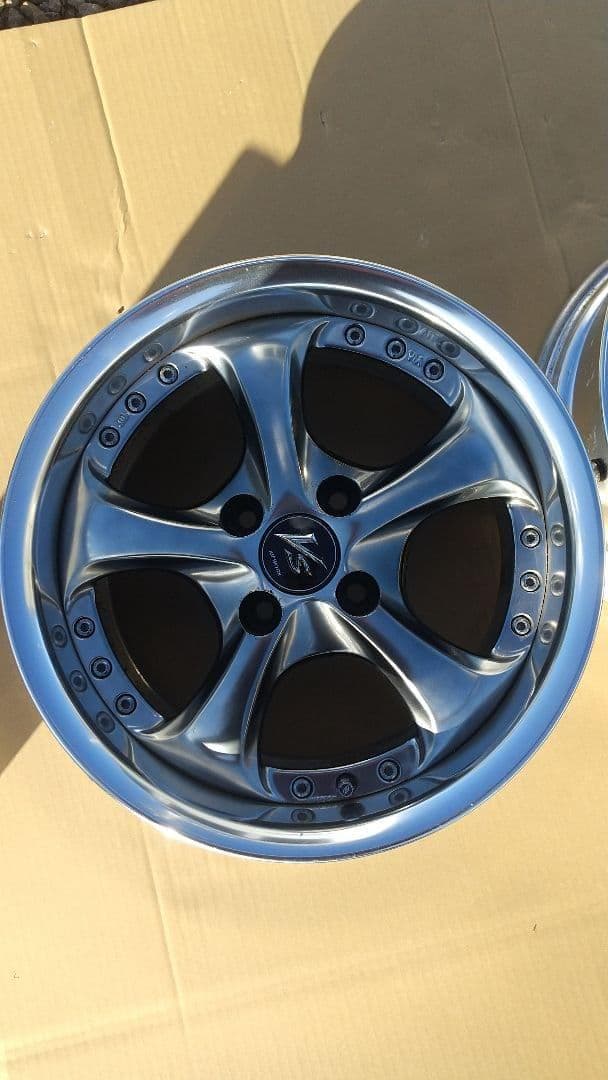 デ*)様 WORK VS-KF 15インチ 7J +35 2本 100/4H ホ