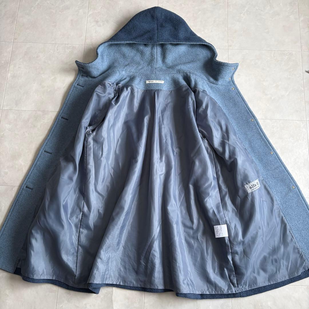 conges payes イタリア生地 フードコート 青 F ゆったり