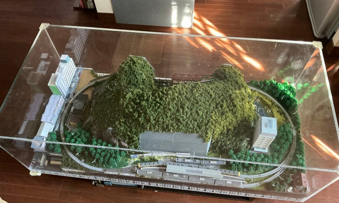 Nゲージ　西武秩父線風ジオラマ　(アクリルケース付)
