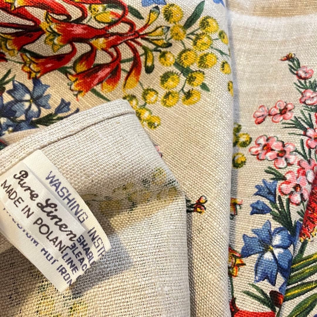 ポーランド製 リネン生地 テーブルクロス