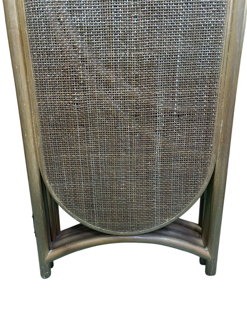 籐 ラタン 4連パーテーション 間仕切り 衝立 エスニック 昭和レトロ