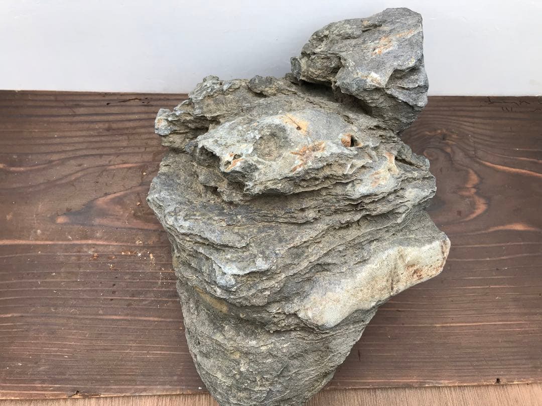 【水石】銘石 加茂川『真黒石』　加茂川石