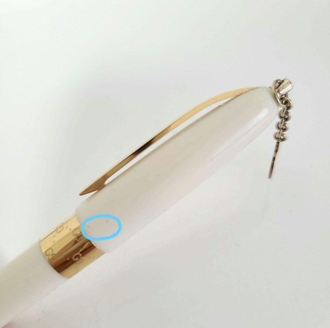 GUCCI ボールペン 専用ケース 説明書付き ホワイト ゴールド