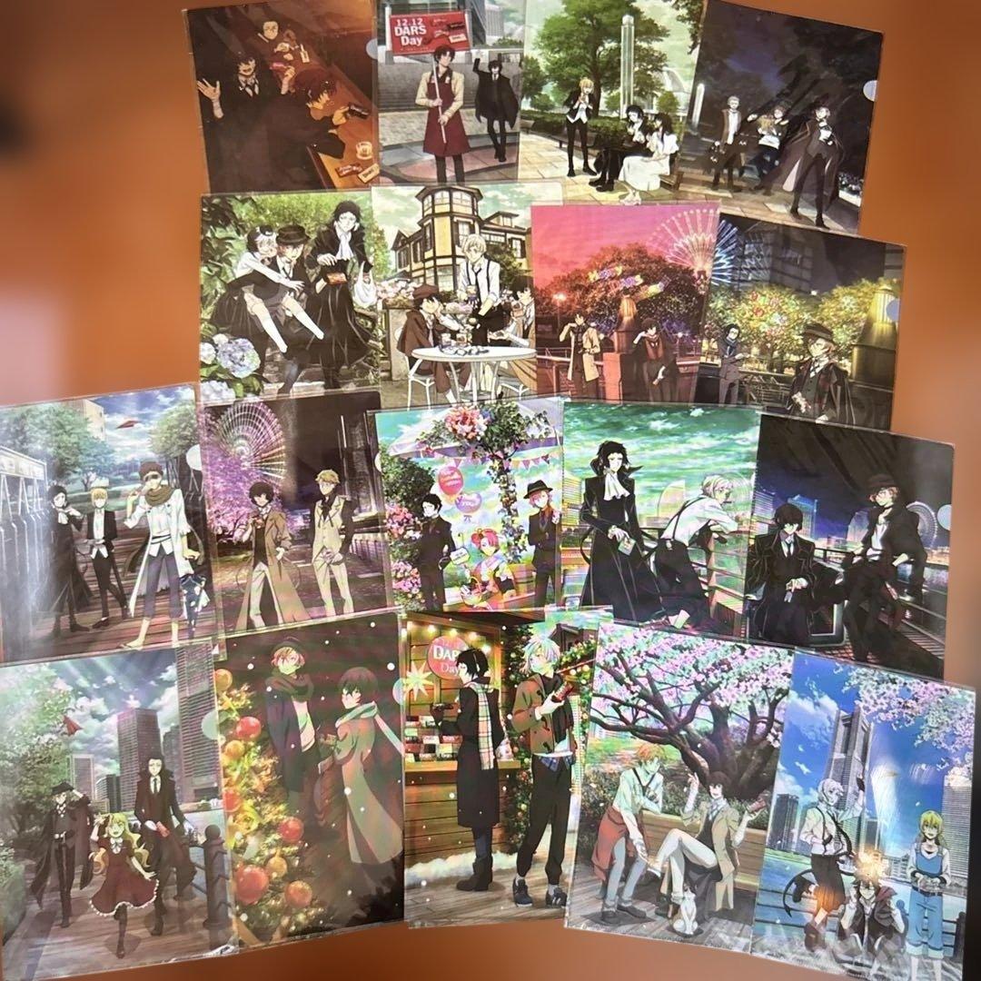 文豪ストレイドッグス 太宰治　芥川龍之介　クリアファイル 18枚 森永