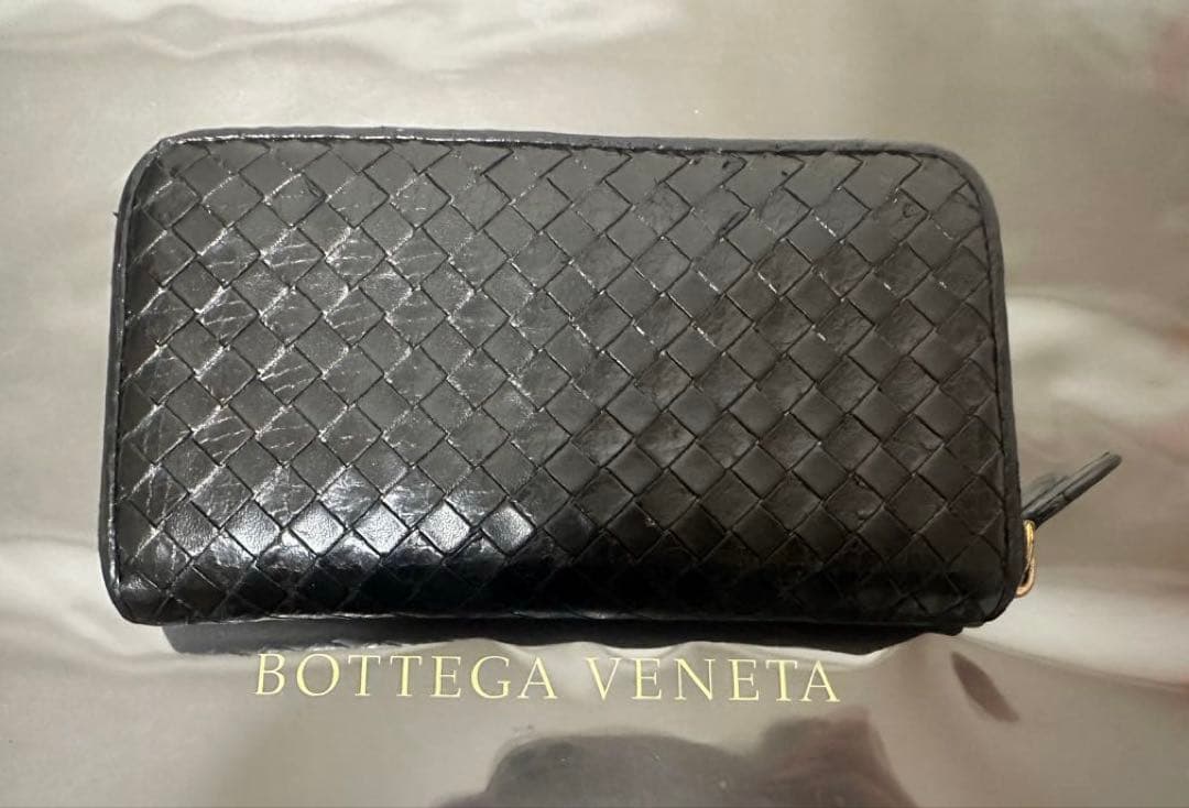 【本体のみ】ボッテガヴェネタ ラウンドファスナー/ラム＆パイソン/黒/2️⃣✨✨