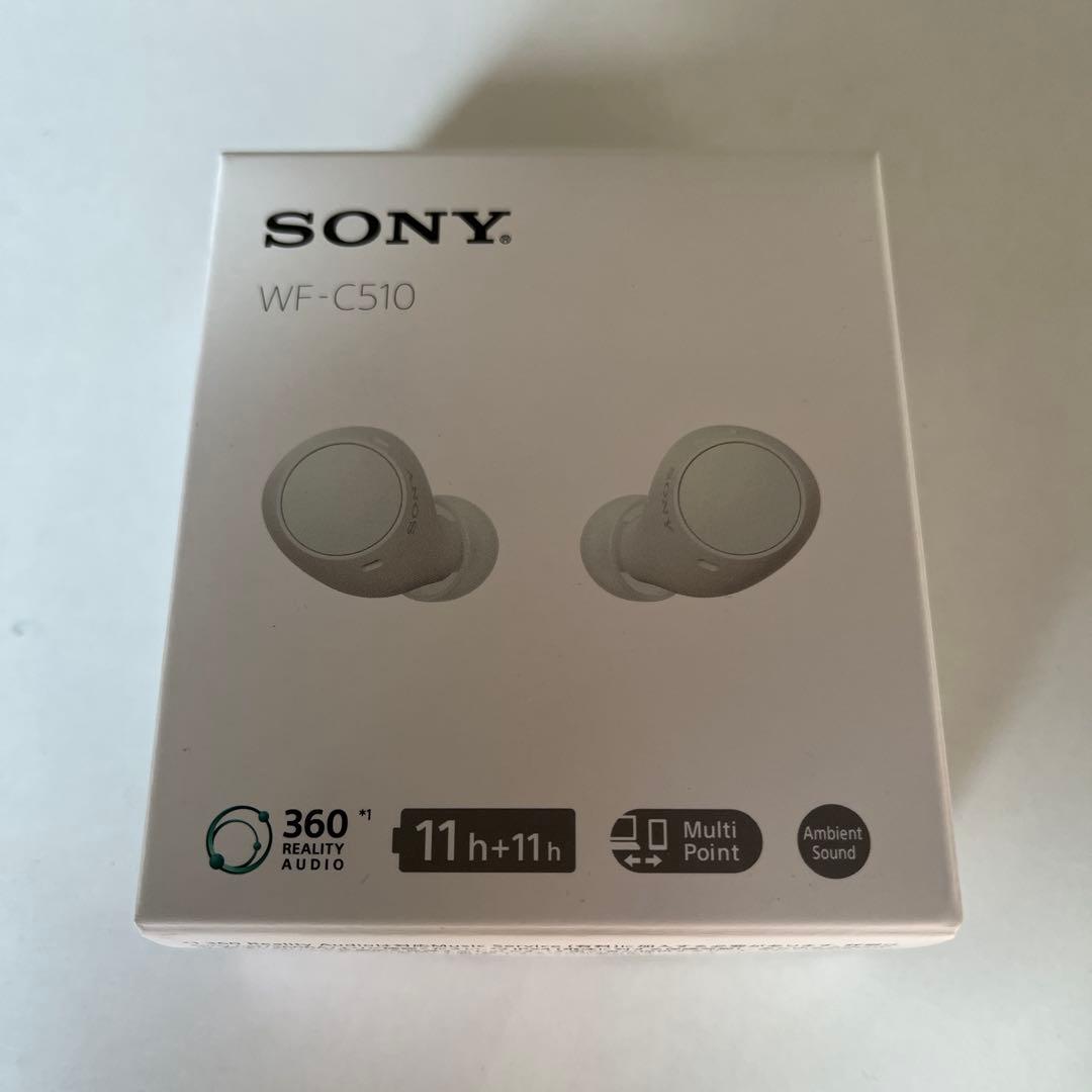 SONY 完全ワイヤレスイヤホン WF-C510 軽量小型　防滴　ホワイト