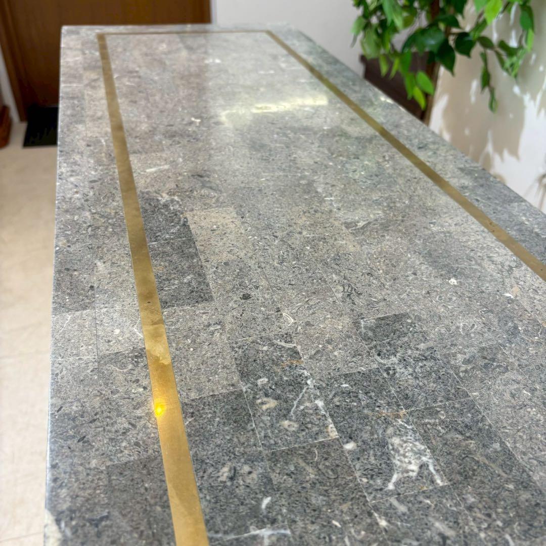 カフェテーブル　コンソールテーブル　大理石調　書斎デスク　パソコンデスク