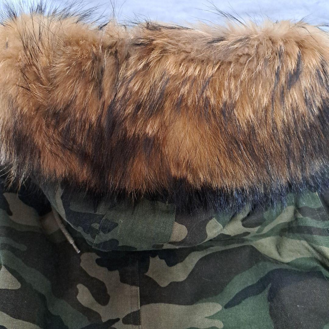 mr&mrs italy 総裏ボア カモフラ ミリタリーモッズコート フード