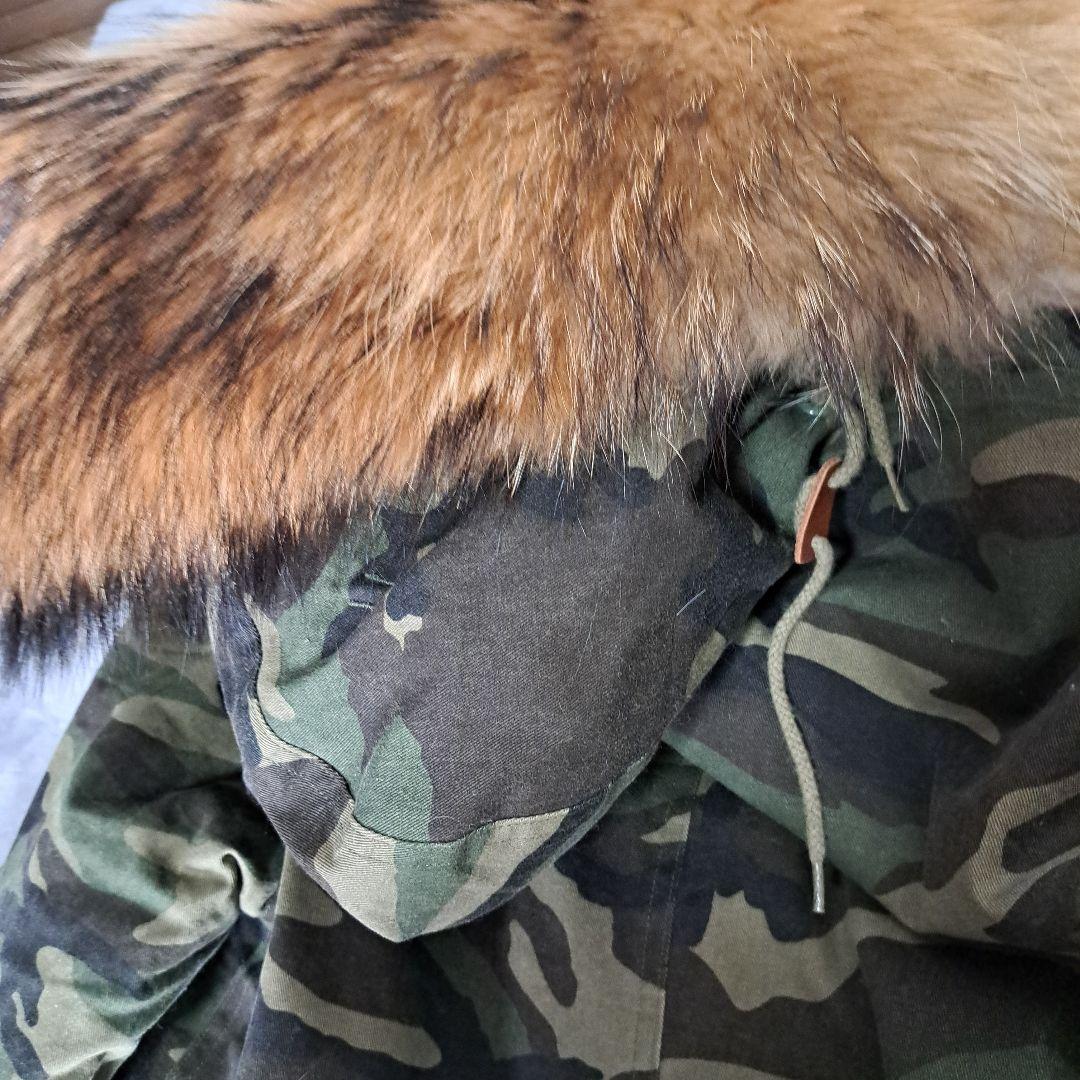 mr&mrs italy 総裏ボア カモフラ ミリタリーモッズコート フード