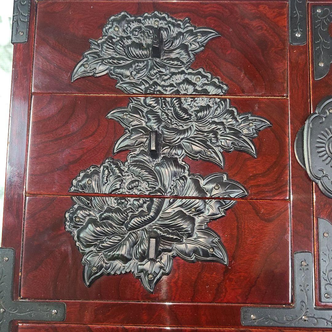 【高級品✨️】門間箪笥店 仙台箪笥 木地呂塗り 鍵付き