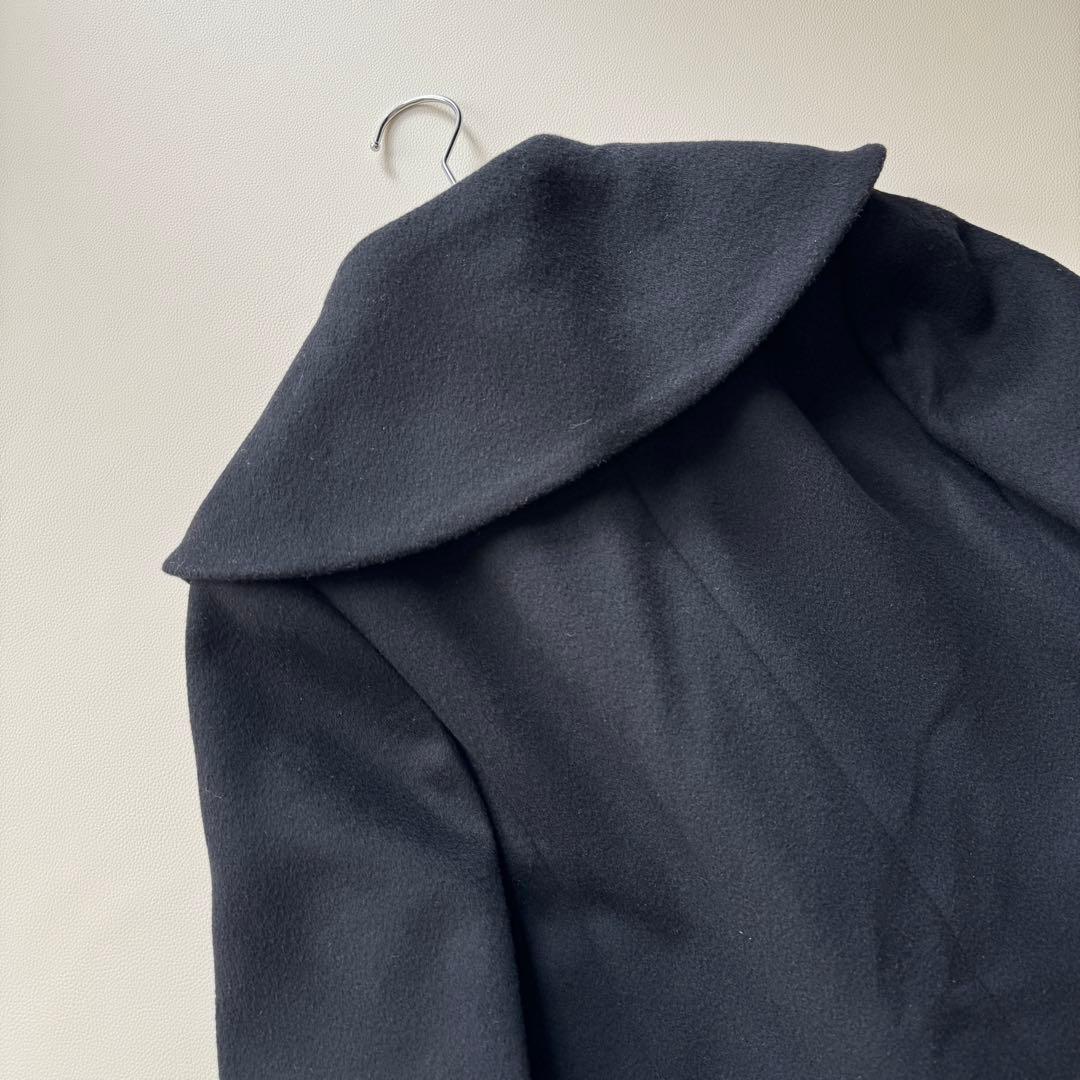 22AW　ルルウィルビー　ビーバーミドル丈コート　ウールコート　ブラック　美品