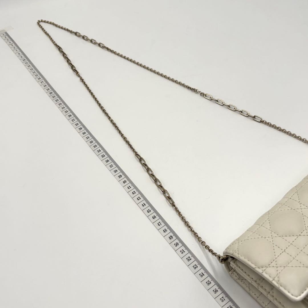 美品✨Dior カナージュ デイリー チェーンウォレット ポーチ