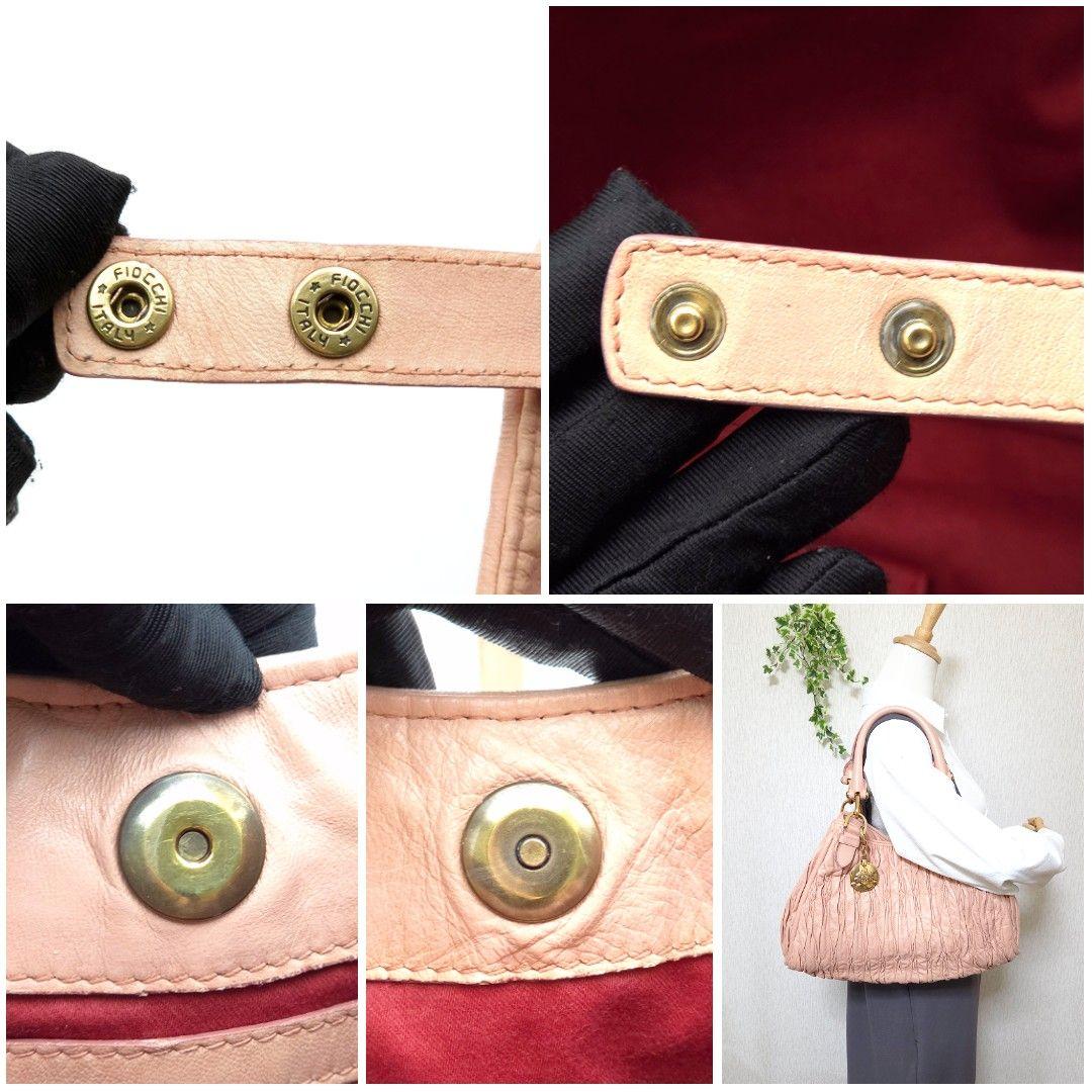 良品✨BALLY ショルダーバック トートバッグ ギャザー ロゴチャーム レザー