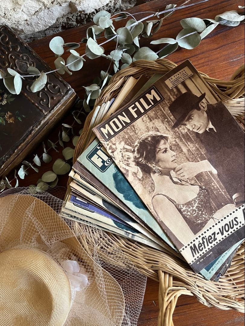 ◆フランスビンテージB希少映画シネマ雑誌monfilm紙ものスター俳優女優パンフ