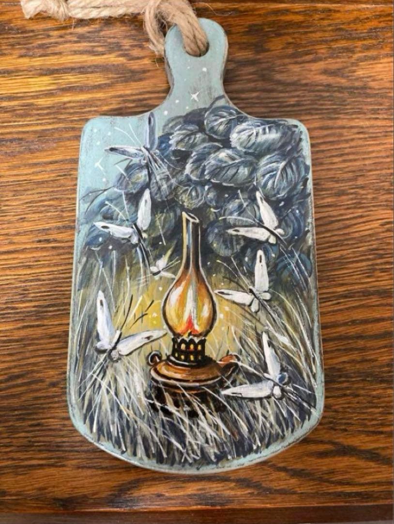 ロシア雑貨☆『霧の中のハリネズミ』木製壁掛け飾り マトリョーシカ ガリーナ作