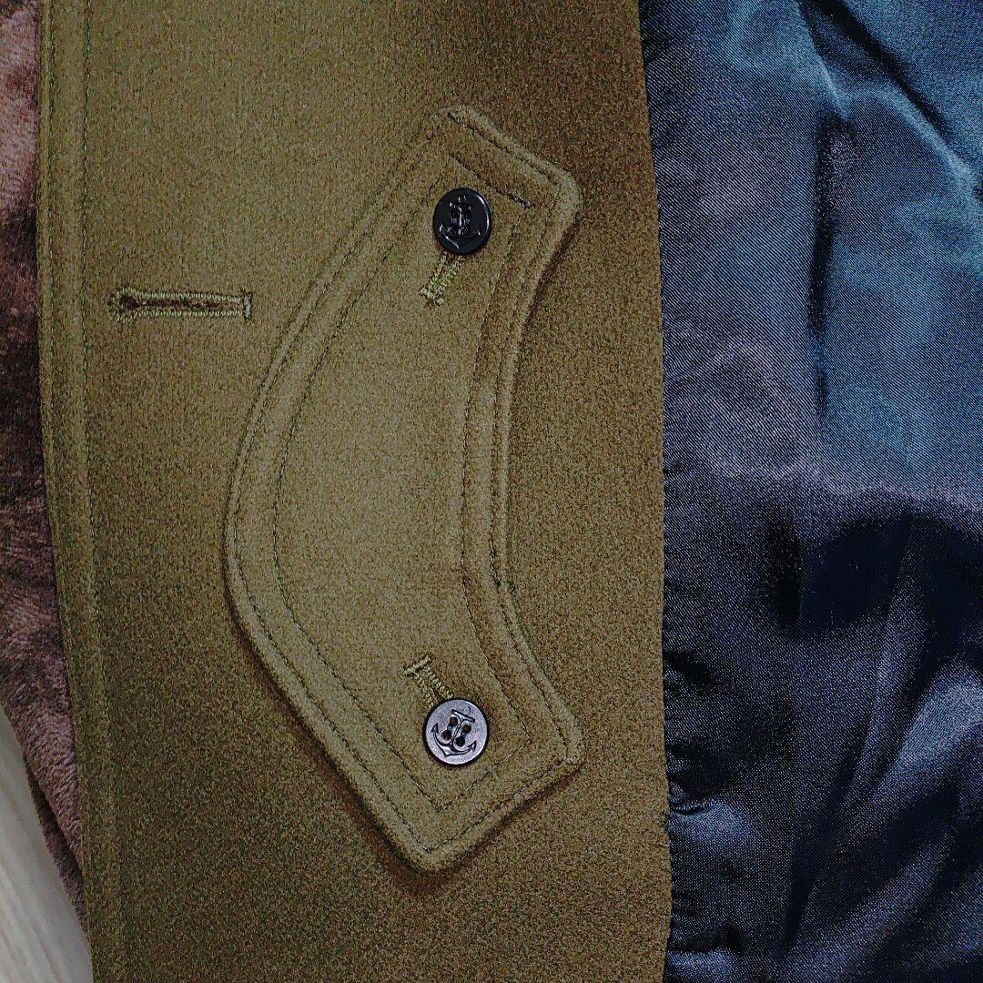 【美品】グローバーオールメンズ チャーチル ピーコート 769MM KALE