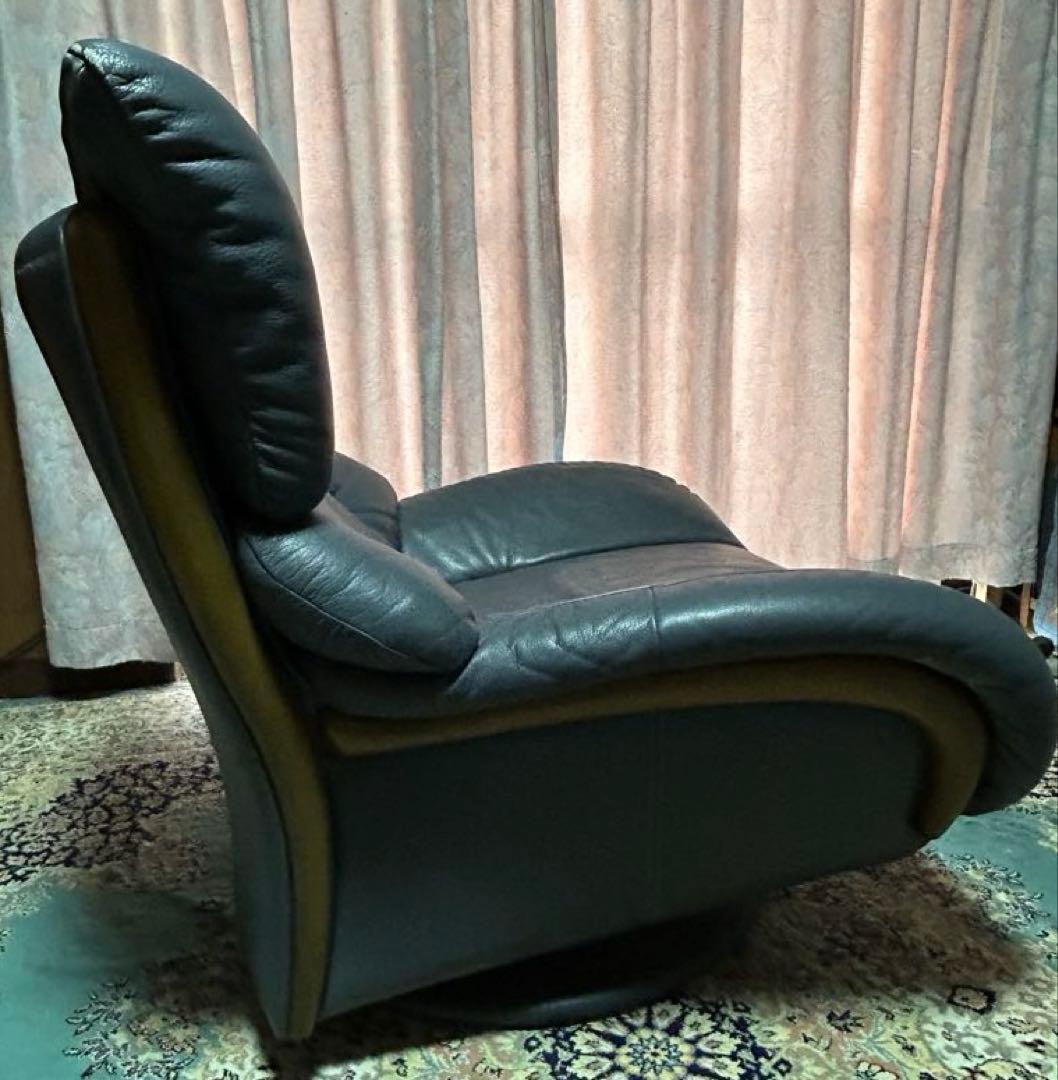 karimoku カリモク 回転 本革レザー 1人掛けソファ