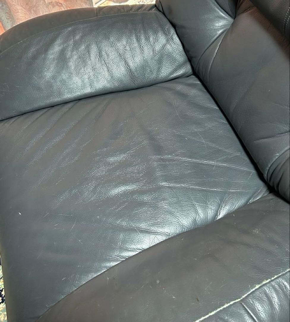 karimoku カリモク 回転 本革レザー 1人掛けソファ