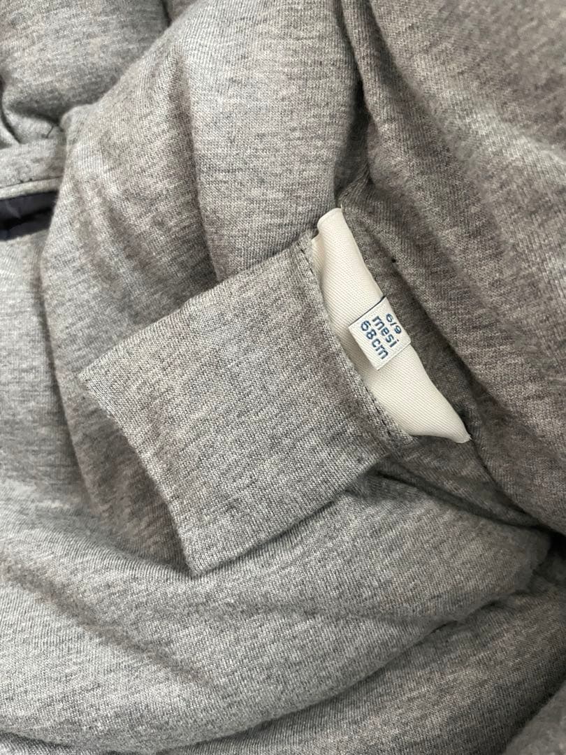 モンクレール　おくるみ　ダウン　フットマフ　ネイビーグレー　ベビーカー　ベビー