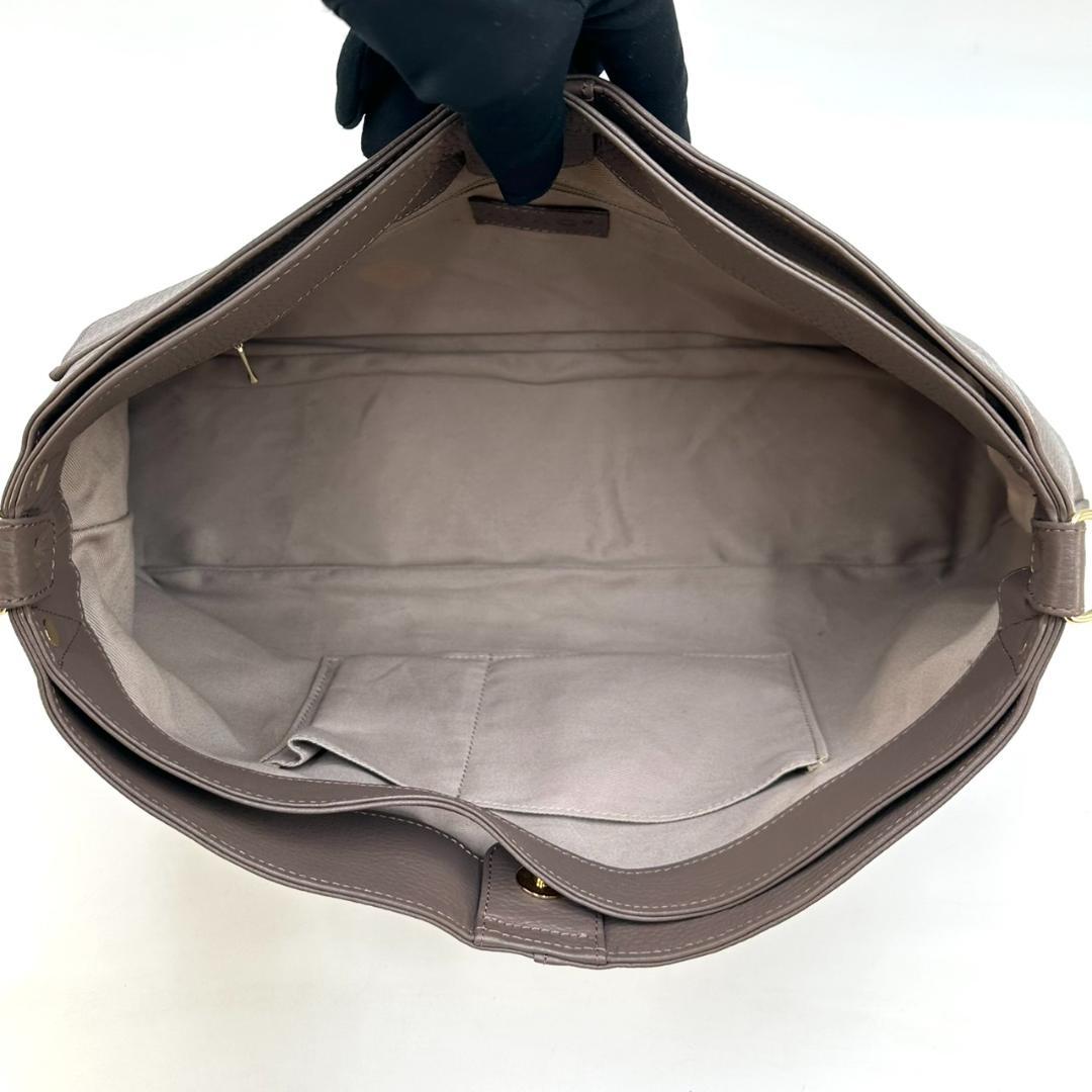 ATAO アタオ エルヴィ 2way ハンドバッグ ショルダーバッグ グレージュ