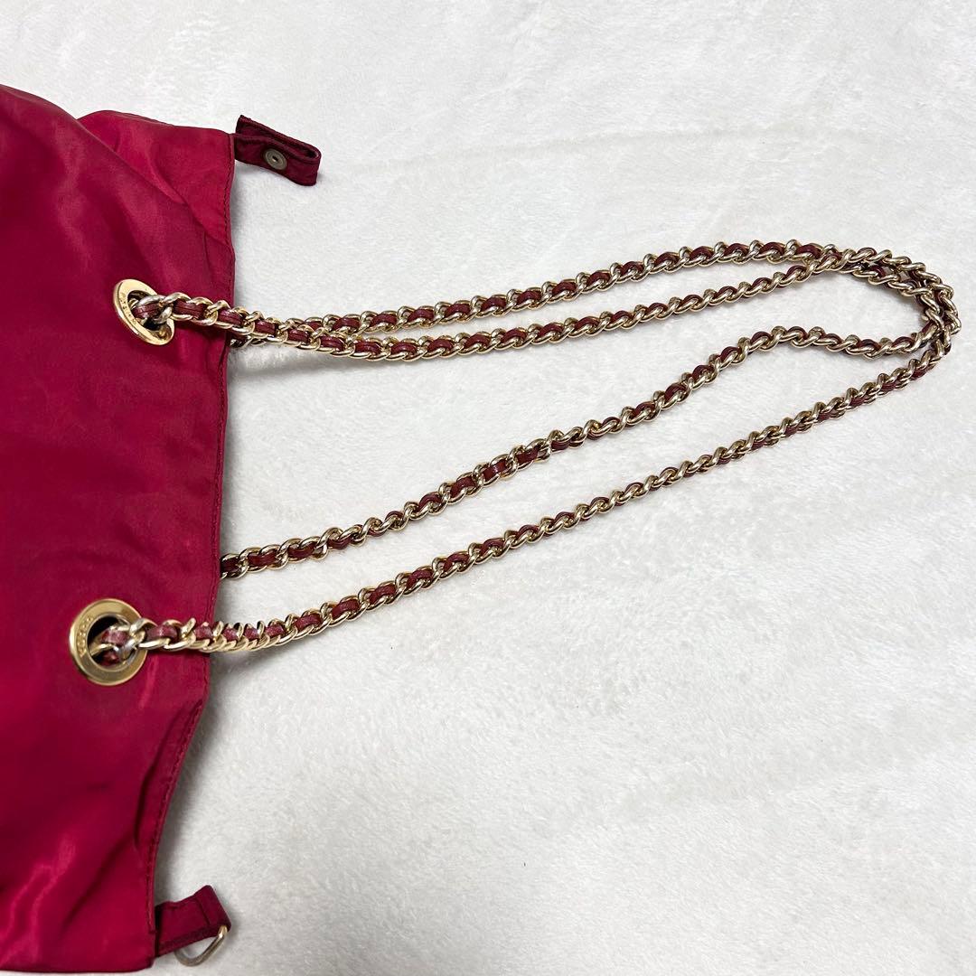 PRADA プラダ ナイロン キルティング チェーン ショルダーバッグ