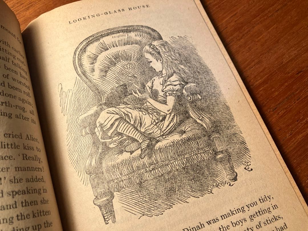 鏡の国のアリス テニエル画 ハンプティ・ダンプティ 不思議の国のアリス洋書