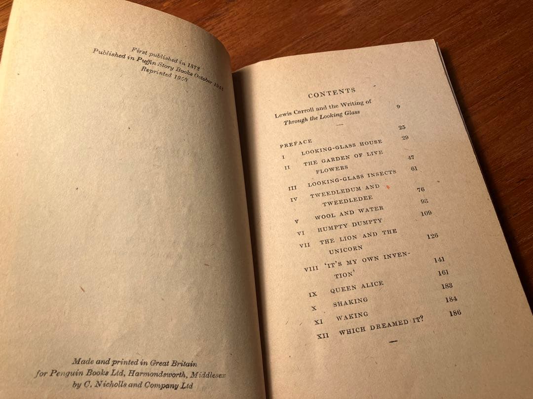 鏡の国のアリス テニエル画 ハンプティ・ダンプティ 不思議の国のアリス洋書