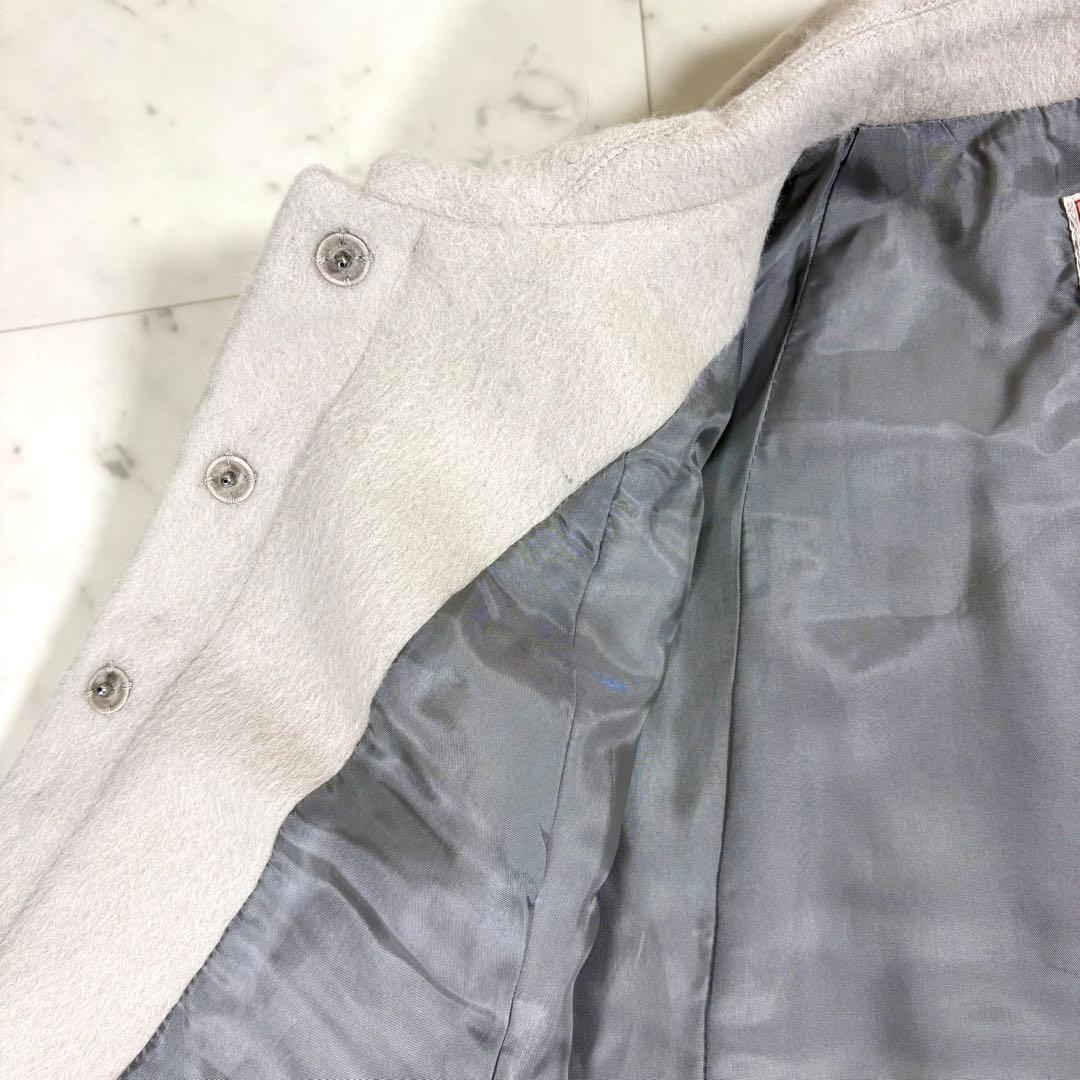 タグ付き未使用品 シビラ ポンチョコート アンゴラ アルパカ 襟付き ポケット