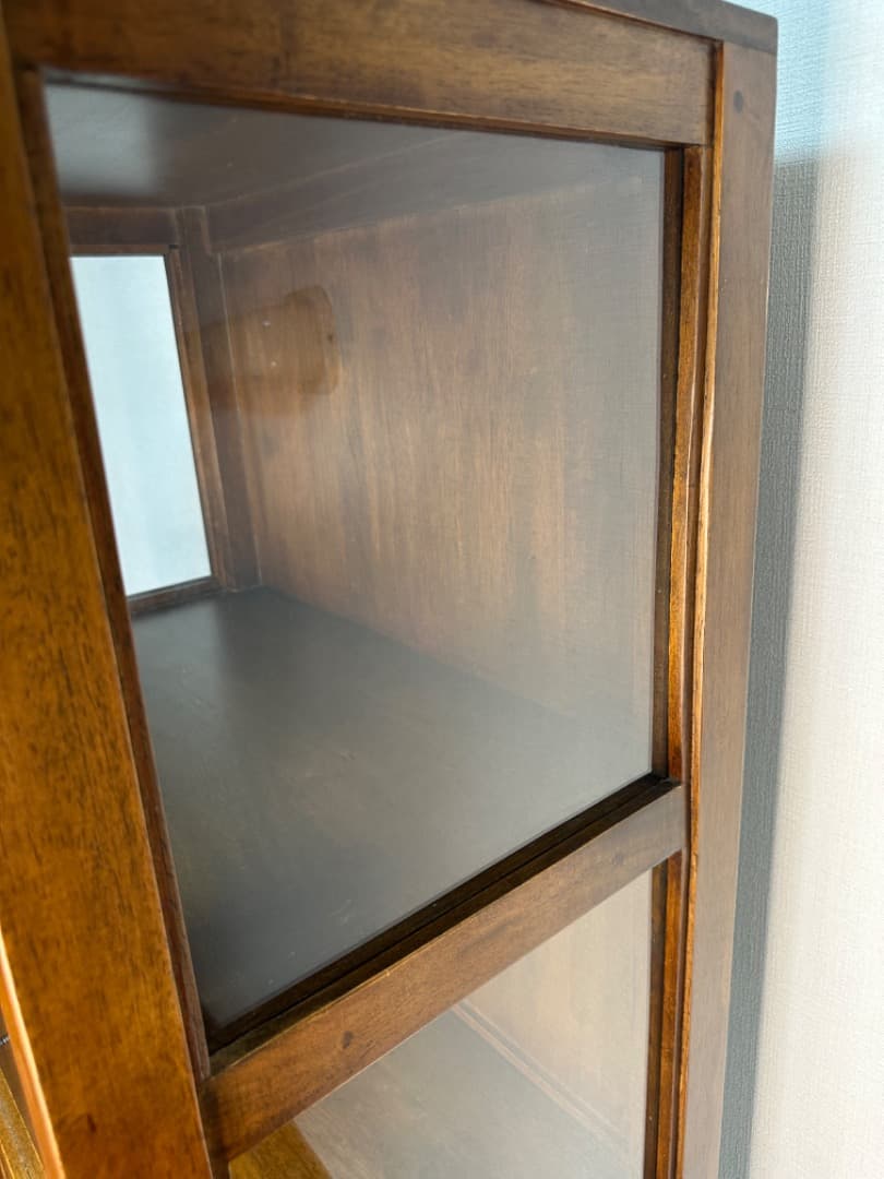 アンティーク風 ガラスキャビネット H170cm 本棚