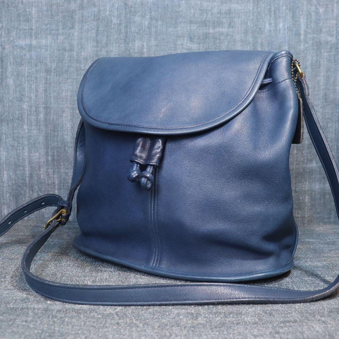 バッグ VINTAGE OLD COACH Blue shoulder BAG