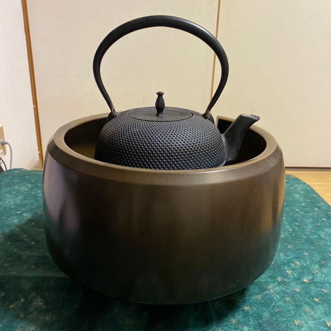 銅火鉢＆五徳＆鉄瓶