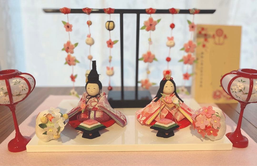 雛人形　ひな人形　お雛様　小さめ　ちりめん