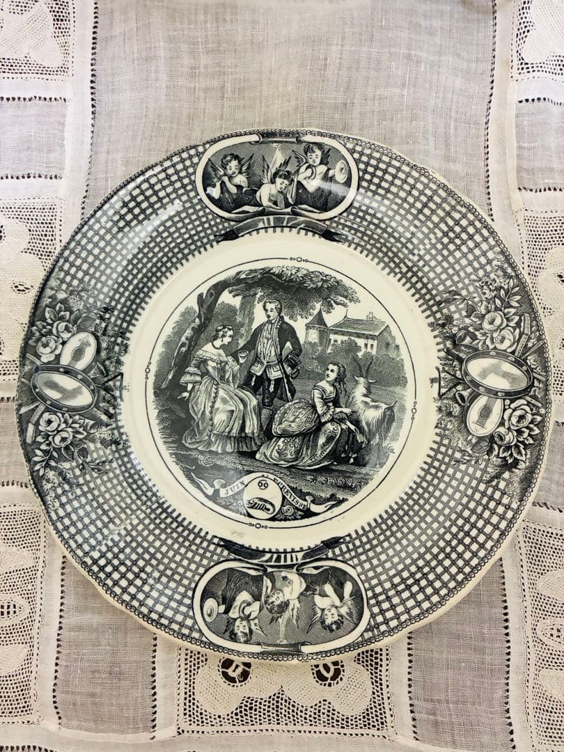 フランス アンティーク Vieillard & Johnston ボルドー窯