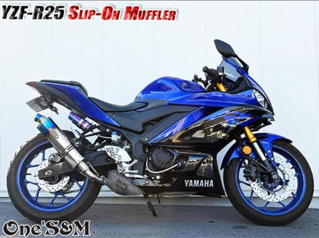 NEW YZF-R25 MT25 MT03 ワンズ管 スリップオンマフラーセット