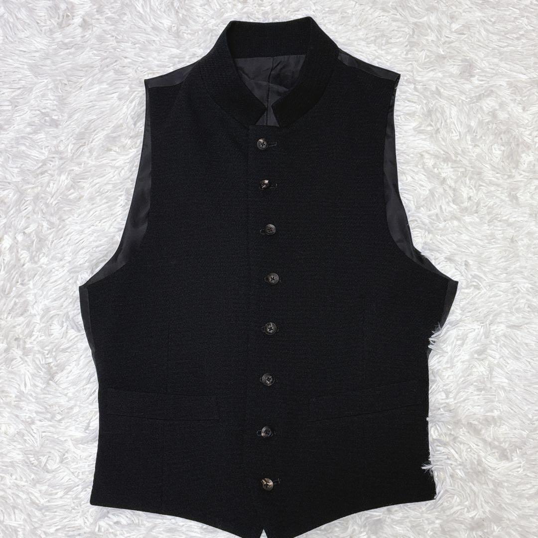 希少 マオカラー✨メンズティノラス 3ピーススーツ 黒 Sサイズ