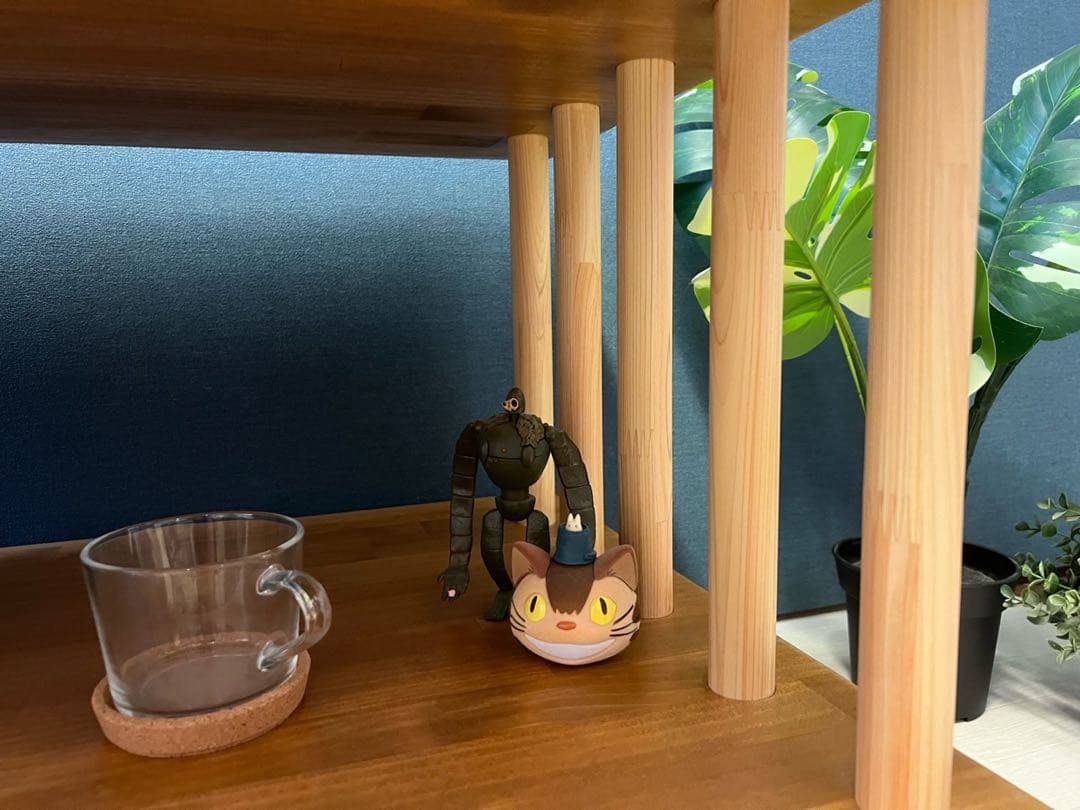 【送料無料】 ローテーブル アシンメトリー 収納付 モダン調 パイン オーク調