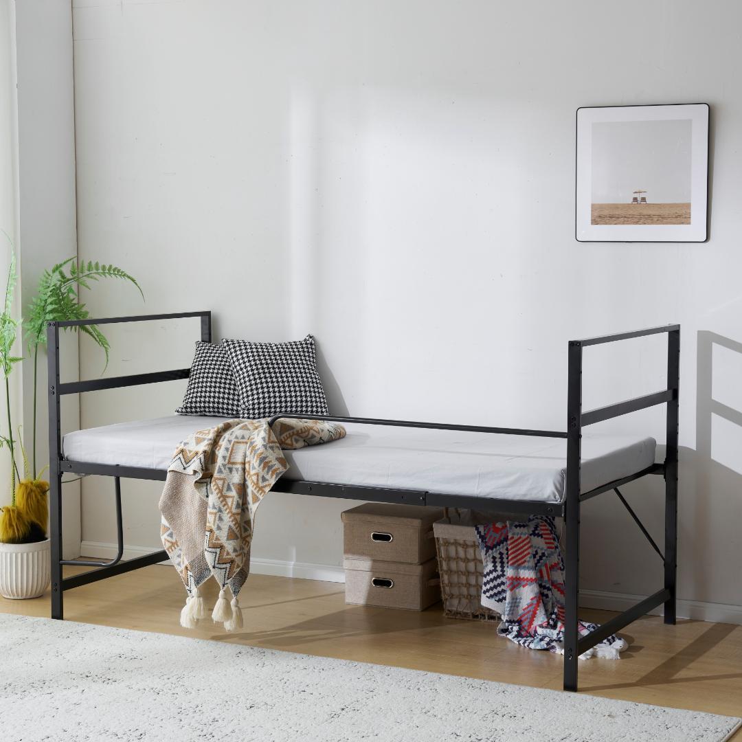 赤字セール！【高さ調整出来る】ロフトベッド （S）収納 一人暮らし　BLACK