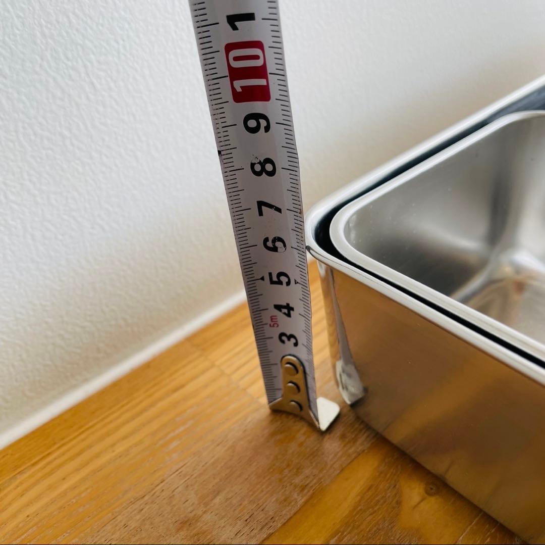 【業務用】ステンレス 食材容器 蓋付き 6分割 33cm バット