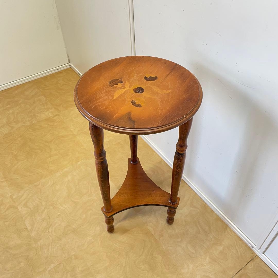 象嵌 サイドテーブル 花台 コンソール 飾り台 イタリア アンティーク調