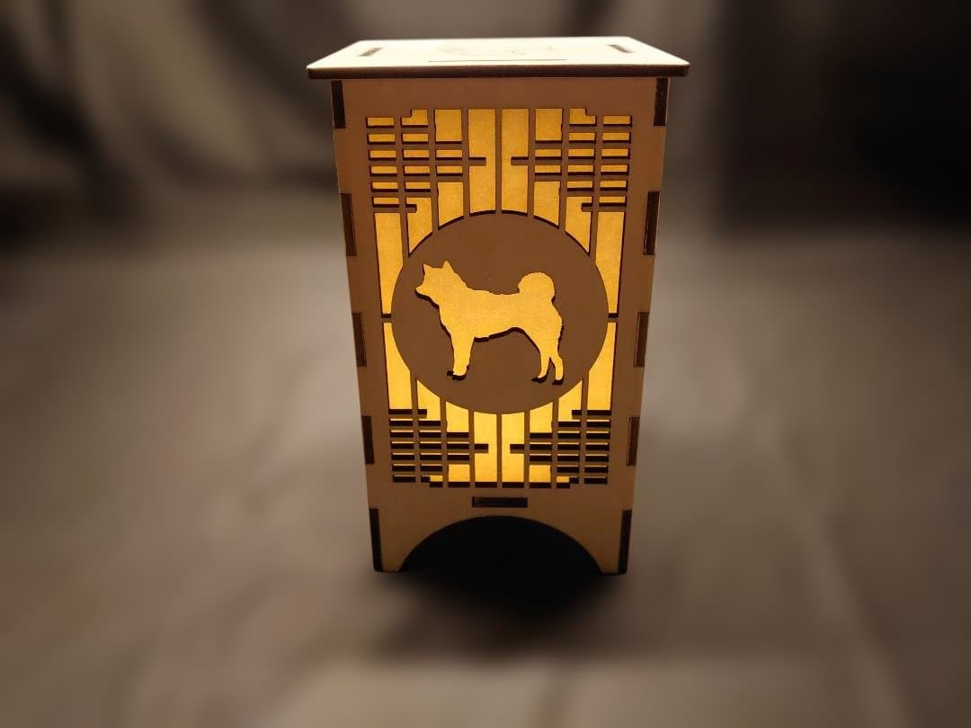 柴犬灯ろう　B型　キャンドル型LED付