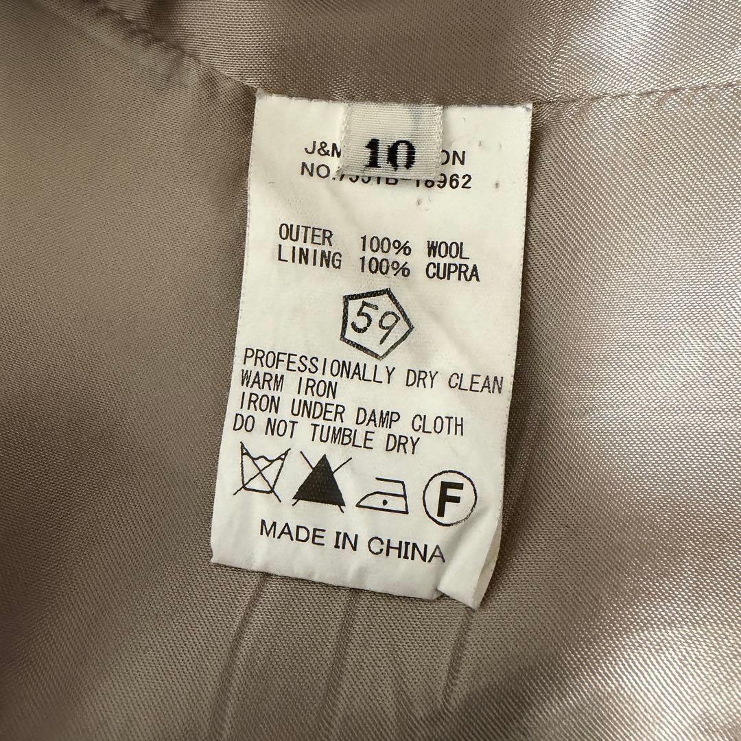 J&M DAVIDSON 金ボタン ウール 100% コート 濃紺