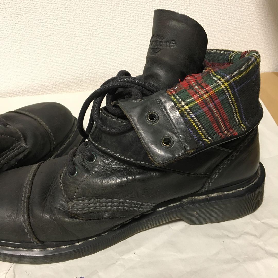 ドクターマーチン　Dr.martens　ブーツ　UK8　レザー裏地チェック